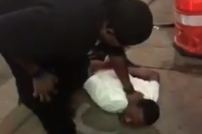 video man punched by security guard