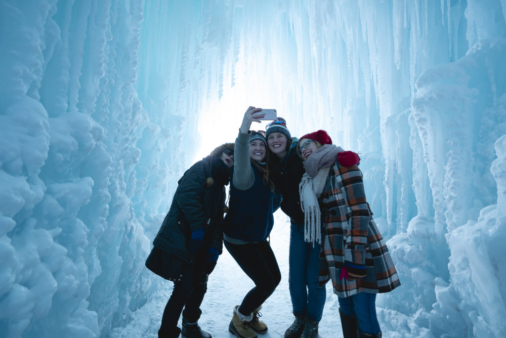 The ice castles in excelsior, minnesota