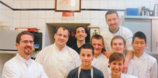 Ranelle Kirchner as a chef in the kitchens of Avignon, France