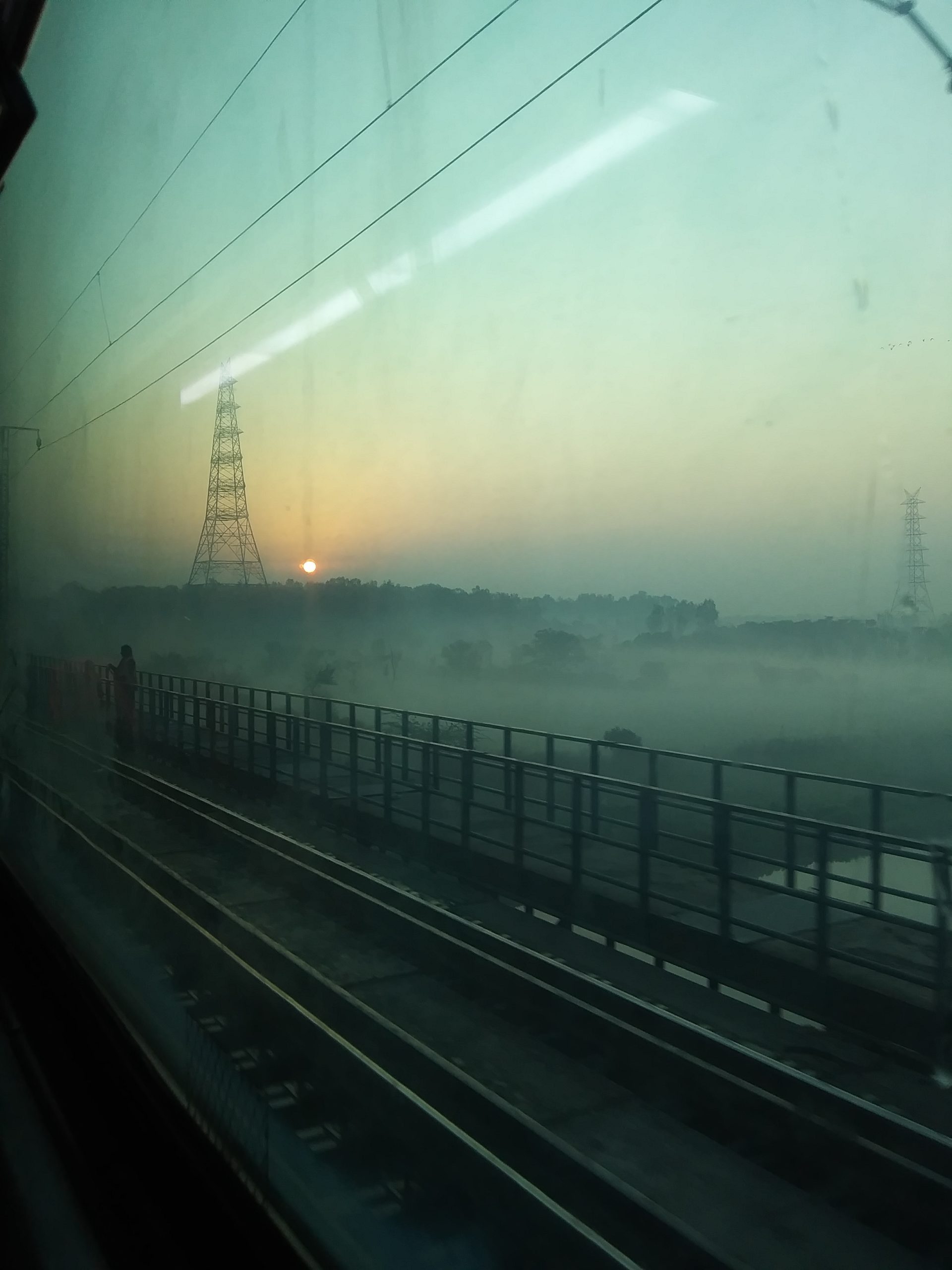 Image from the train in India